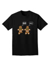 Funny Gingerbread Conversation Christmas Adult Dark T-Shirt-Mens T-Shirt-TooLoud-Black-Small-Davson Sales