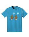 Funny Gingerbread Conversation Christmas Adult Dark T-Shirt-Mens T-Shirt-TooLoud-Turquoise-Small-Davson Sales