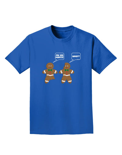 Funny Gingerbread Conversation Christmas Adult Dark T-Shirt-Mens T-Shirt-TooLoud-Royal-Blue-Small-Davson Sales