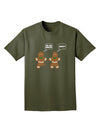 Funny Gingerbread Conversation Christmas Adult Dark T-Shirt-Mens T-Shirt-TooLoud-Military-Green-Small-Davson Sales