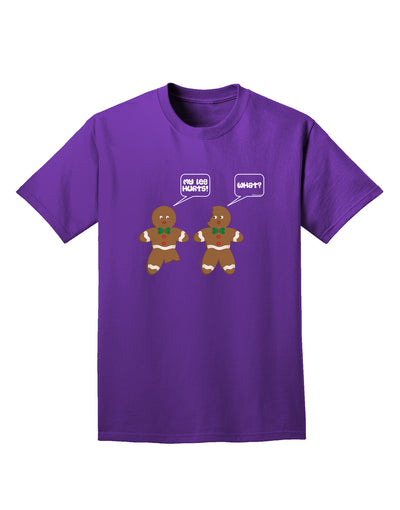 Funny Gingerbread Conversation Christmas Adult Dark T-Shirt-Mens T-Shirt-TooLoud-Purple-Small-Davson Sales