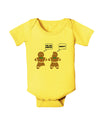 Funny Gingerbread Conversation Christmas Baby Romper Bodysuit-Baby Romper-TooLoud-Yellow-06-Months-Davson Sales