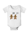 Funny Gingerbread Conversation Christmas Baby Romper Bodysuit-Baby Romper-TooLoud-White-06-Months-Davson Sales