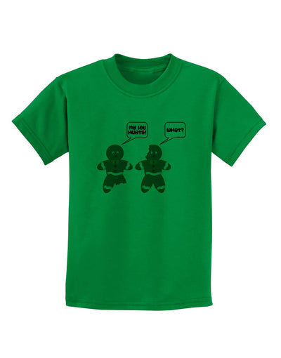 Funny Gingerbread Conversation Christmas Childrens T-Shirt-Childrens T-Shirt-TooLoud-Kelly-Green-X-Small-Davson Sales