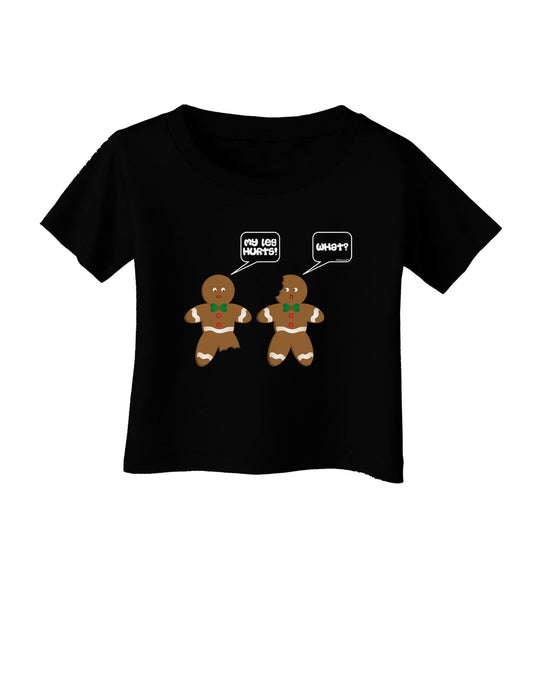 Funny Gingerbread Conversation Christmas Infant T-Shirt Dark-Infant T-Shirt-TooLoud-Black-06-Months-Davson Sales