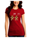 Funny Gingerbread Conversation Christmas Juniors Crew Dark T-Shirt-T-Shirts Juniors Tops-TooLoud-Red-Juniors Fitted Small-Davson Sales