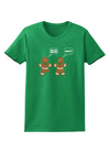 Funny Gingerbread Conversation Christmas Womens Dark T-Shirt-TooLoud-Kelly-Green-X-Small-Davson Sales