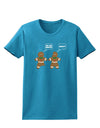 Funny Gingerbread Conversation Christmas Womens Dark T-Shirt-TooLoud-Turquoise-X-Small-Davson Sales