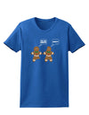 Funny Gingerbread Conversation Christmas Womens Dark T-Shirt-TooLoud-Royal-Blue-X-Small-Davson Sales