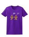Funny Gingerbread Conversation Christmas Womens Dark T-Shirt-TooLoud-Purple-X-Small-Davson Sales