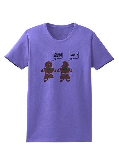 Funny Gingerbread Conversation Christmas Womens T-Shirt-Womens T-Shirt-TooLoud-Violet-X-Small-Davson Sales