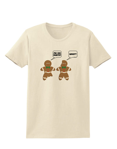 Funny Gingerbread Conversation Christmas Womens T-Shirt-Womens T-Shirt-TooLoud-Natural-X-Small-Davson Sales