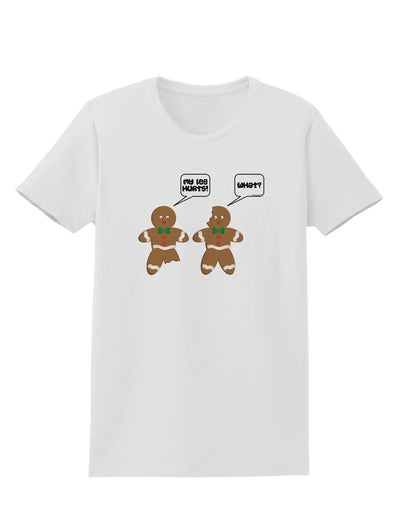 Funny Gingerbread Conversation Christmas Womens T-Shirt-Womens T-Shirt-TooLoud-White-X-Small-Davson Sales
