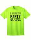 Funny I Like To Party Adult Mens and Womens T-Shirt-Womens T-Shirt-TooLoud-Neon Green-Small-Davson Sales