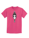 Funny Panda Peeking Out of Zipper Childrens Dark T-Shirt by TooLoud-Childrens T-Shirt-TooLoud-Sangria-X-Small-Davson Sales