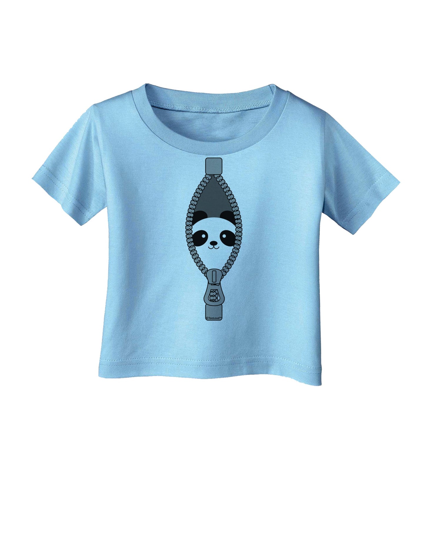 Funny Panda Peeking Out of Zipper Infant T-Shirt by TooLoud-Infant T-Shirt-TooLoud-Aquatic-Blue-06-Months-Davson Sales