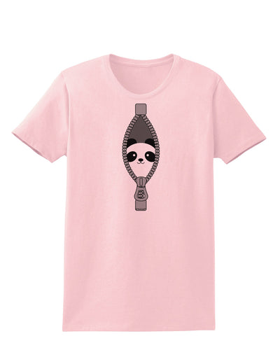 Funny Panda Peeking Out of Zipper Womens T-Shirt by TooLoud-Womens T-Shirt-TooLoud-PalePink-X-Small-Davson Sales