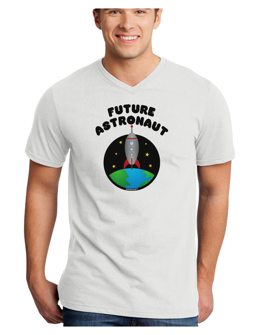 Future Astronaut Color Adult V-Neck T-shirt-Mens V-Neck T-Shirt-TooLoud-White-Small-Davson Sales
