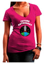 Future Astronaut Color Womens V-Neck Dark T-Shirt-Womens V-Neck T-Shirts-TooLoud-Hot-Pink-Juniors Fitted Small-Davson Sales