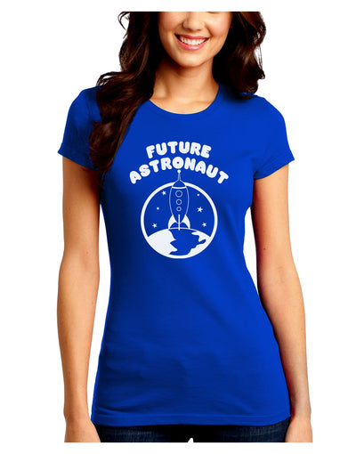 Future Astronaut Juniors Petite Crew Dark T-Shirt-T-Shirts Juniors Tops-TooLoud-Royal-Blue-Juniors Fitted Small-Davson Sales