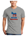 Future Democrat Adult V-Neck T-shirt-Mens V-Neck T-Shirt-TooLoud-HeatherGray-Small-Davson Sales