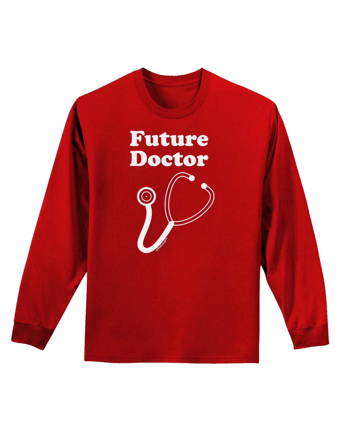 Future Doctor Adult Long Sleeve Dark T-Shirt-TooLoud-Red-Small-Davson Sales