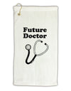 Future Doctor Distressed Micro Terry Gromet Golf Towel 11&#x22;x19-Golf Towel-TooLoud-White-Davson Sales