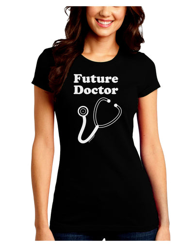 Future Doctor Juniors Crew Dark T-Shirt-T-Shirts Juniors Tops-TooLoud-Black-Juniors Fitted Small-Davson Sales