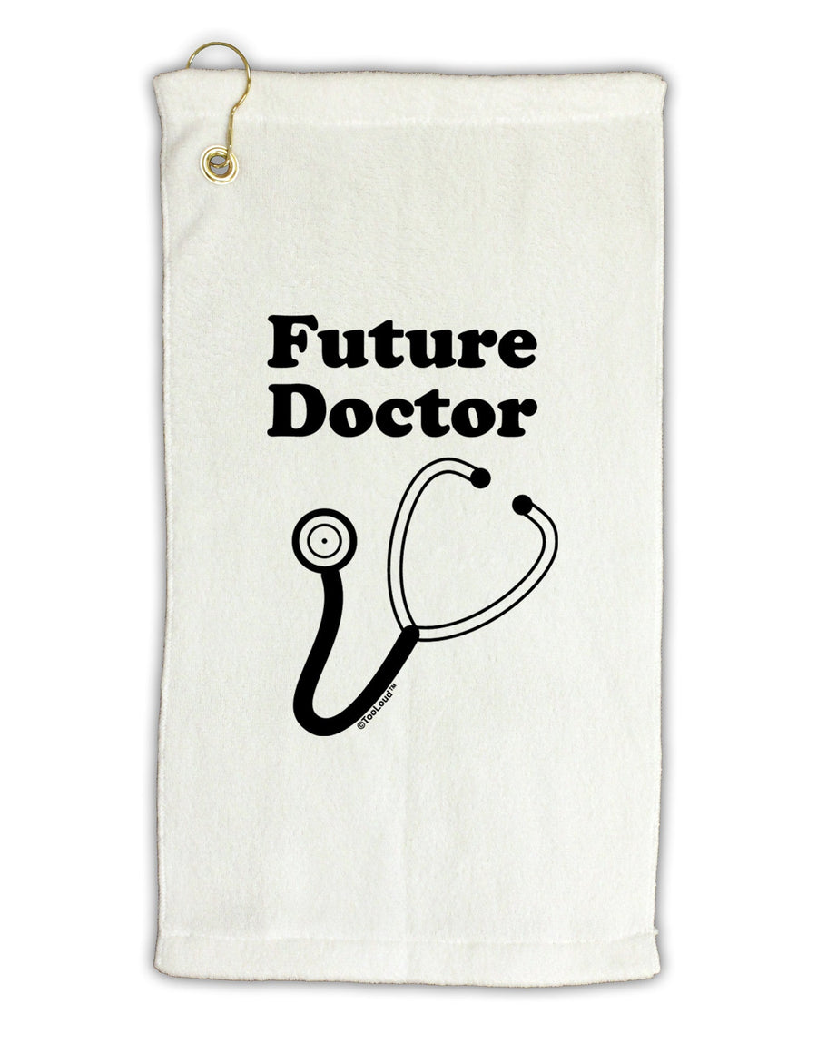 Future Doctor Micro Terry Gromet Golf Towel 11&#x22;x19-Golf Towel-TooLoud-White-Davson Sales