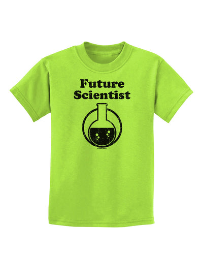 Future Scientist Distressed Childrens T-Shirt-Childrens T-Shirt-TooLoud-Lime-Green-X-Small-Davson Sales