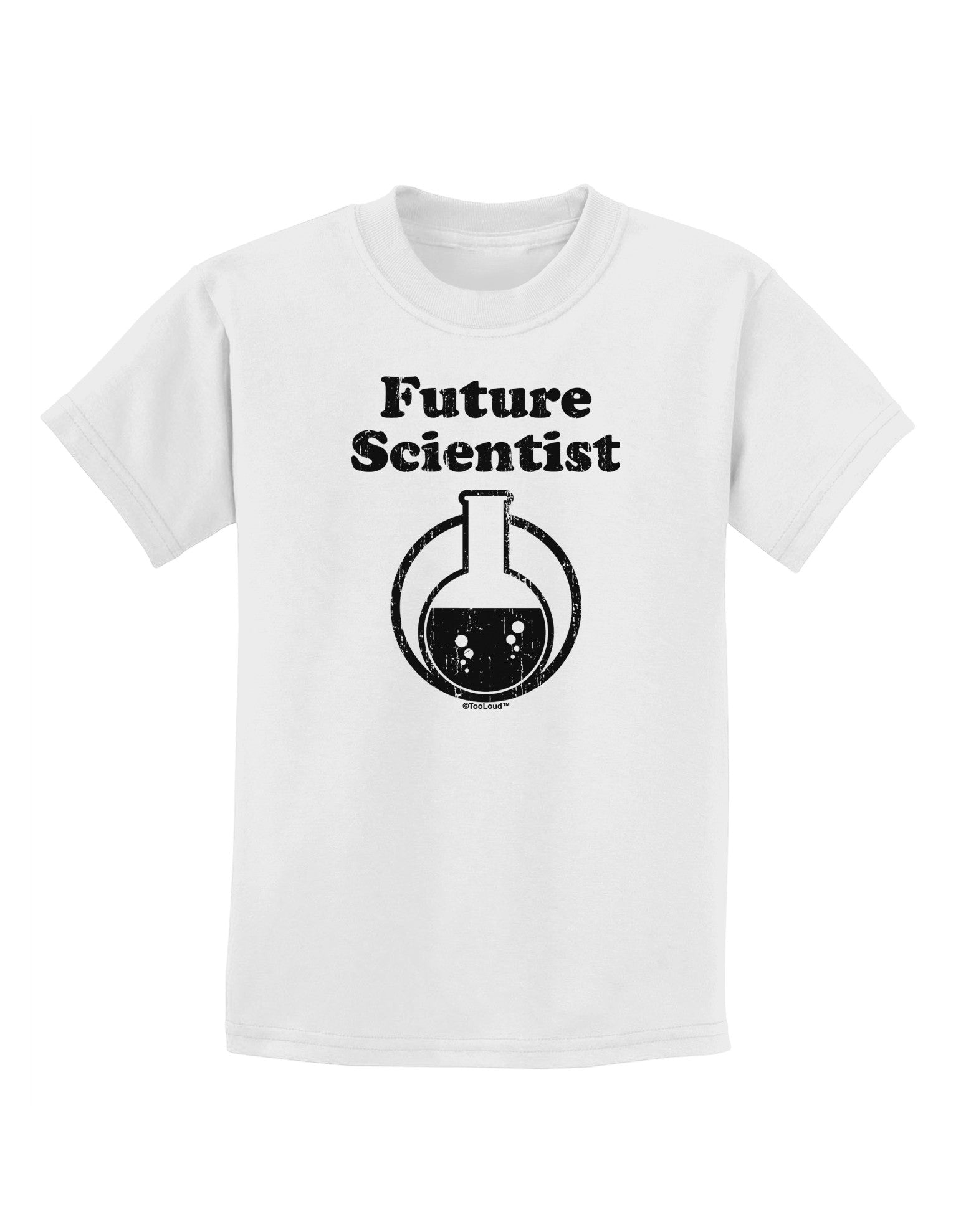 Future Scientist Distressed Childrens T-Shirt-Childrens T-Shirt-TooLoud-White-X-Small-Davson Sales
