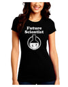 Future Scientist Distressed Juniors Crew Dark T-Shirt-T-Shirts Juniors Tops-TooLoud-Black-Juniors Fitted Small-Davson Sales