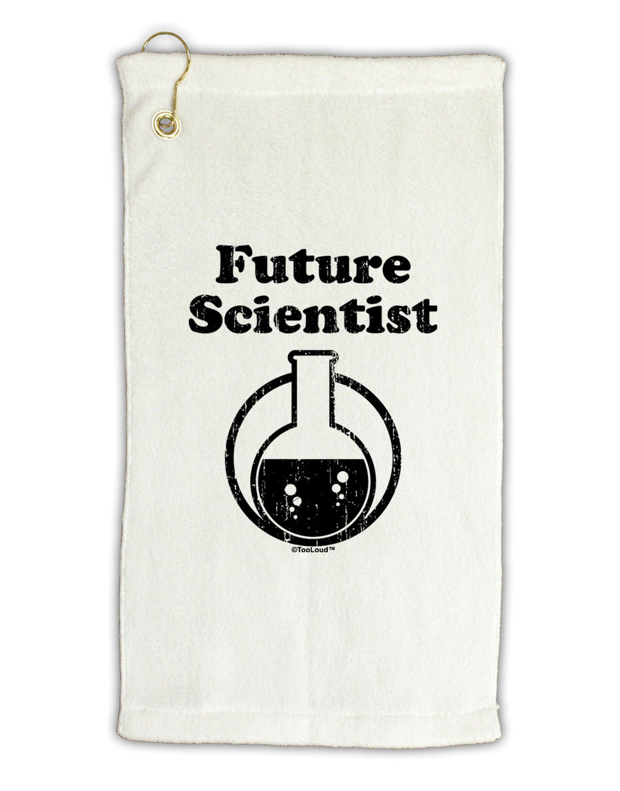 Future Scientist Distressed Micro Terry Gromet Golf Towel 11&#x22;x19-Golf Towel-TooLoud-White-Davson Sales