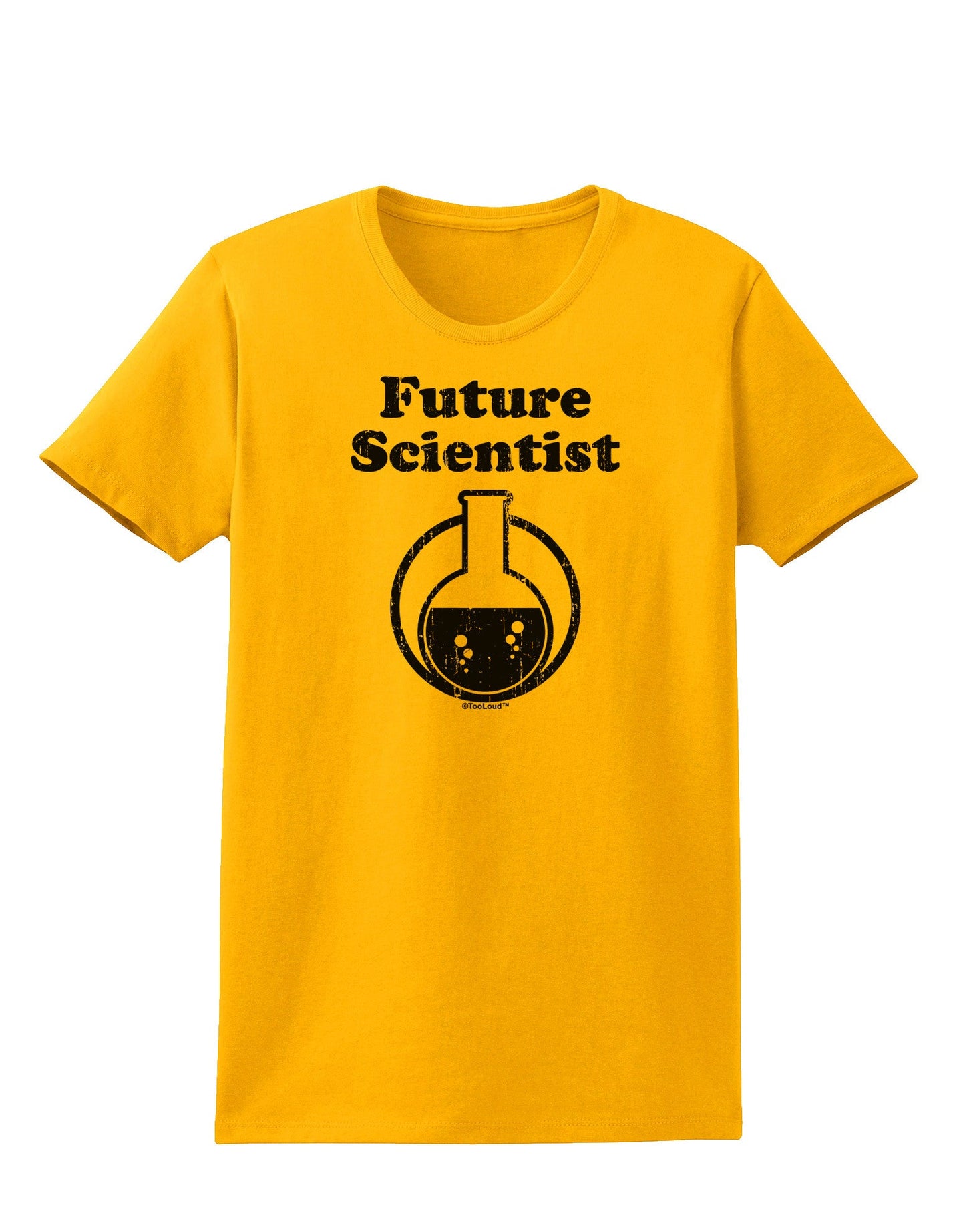 Future Scientist Distressed Womens T-Shirt-Womens T-Shirt-TooLoud-Gold-X-Small-Davson Sales