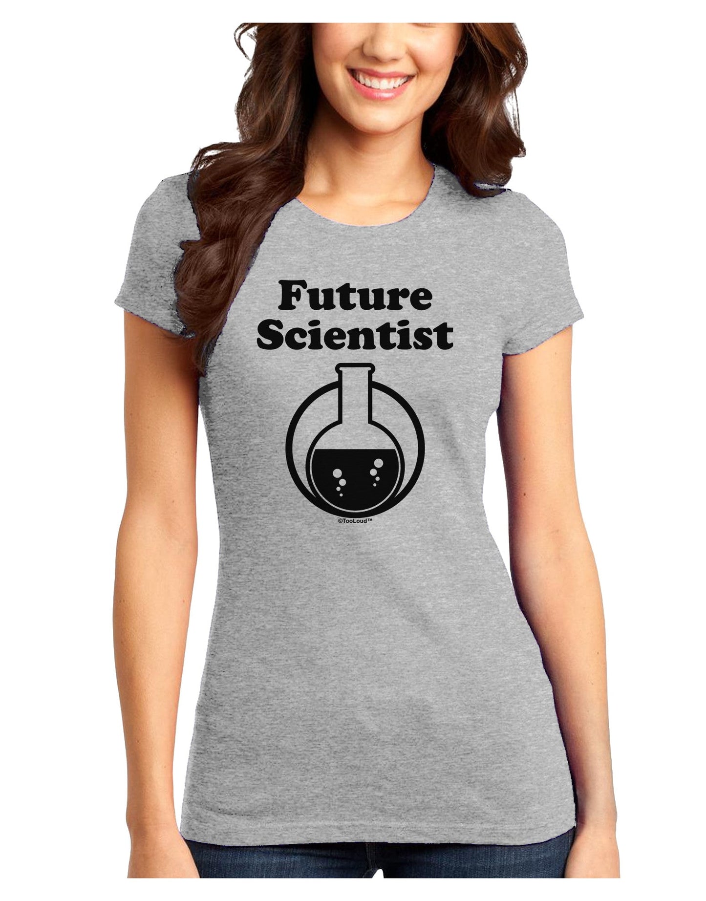 Future Scientist Juniors T-Shirt-Womens Juniors T-Shirt-TooLoud-Ash-Gray-Juniors Fitted X-Small-Davson Sales