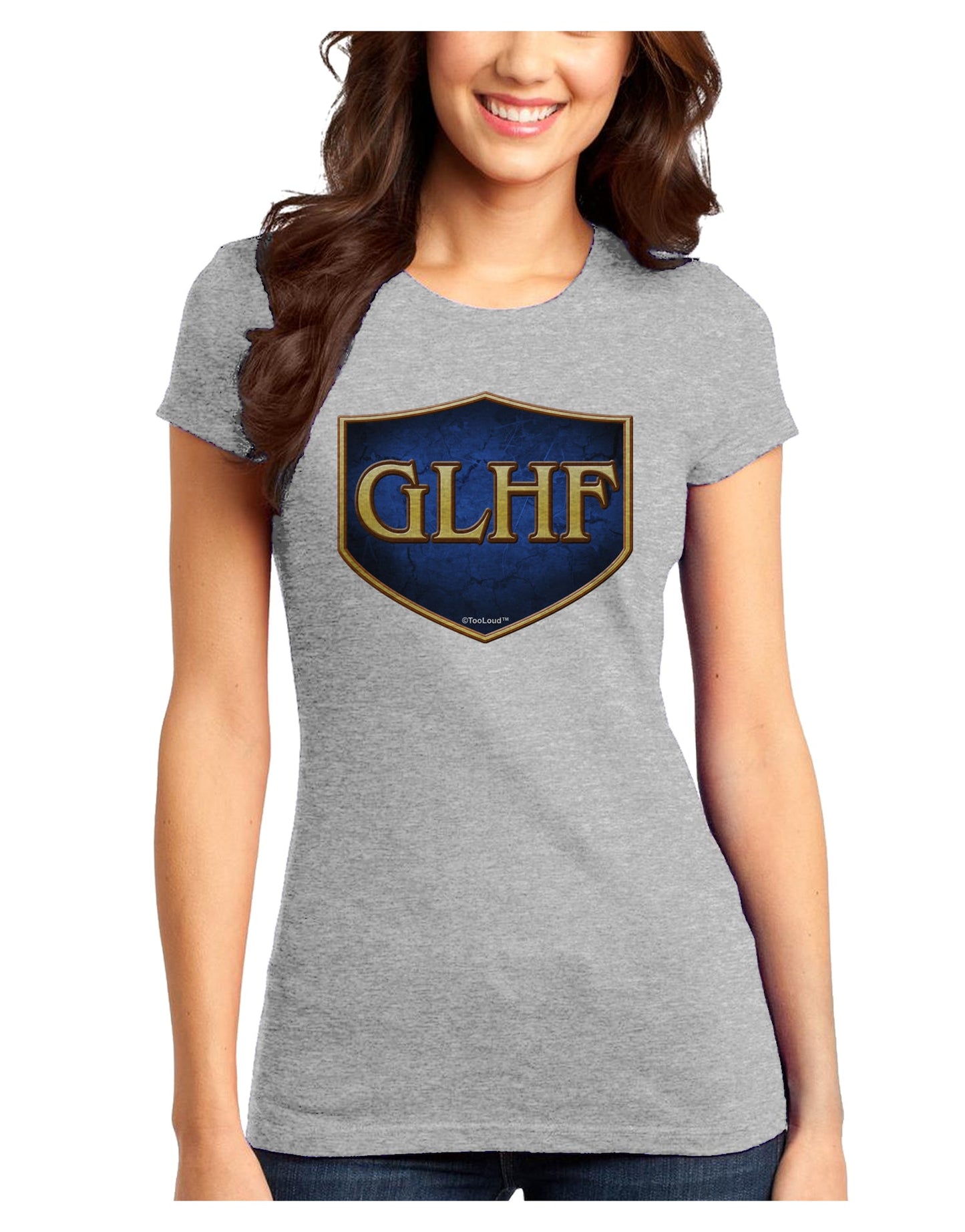 GLHF - Good Luck Have Fun Juniors T-Shirt by TooLoud-Womens Juniors T-Shirt-TooLoud-Ash-Gray-Juniors Fitted X-Small-Davson Sales