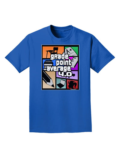 GPA 4 - Grade Point Average Adult Dark T-Shirt-Mens T-Shirt-TooLoud-Royal-Blue-Small-Davson Sales