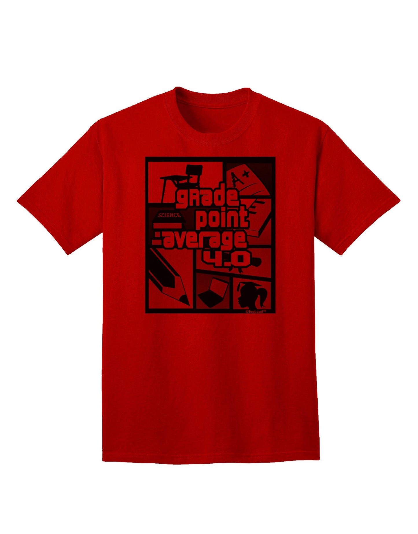 GPA 4 - Premium Grade Point Average Adult T-Shirt Collection-Mens T-shirts-TooLoud-Red-Small-Davson Sales