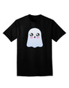 Gabe the Cute Ghost - Halloween Adult Dark V-Neck T-Shirt-Mens V-Neck T-Shirt-TooLoud-Black-Small-Davson Sales