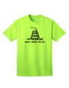 Gadsden Flag Rattlesnake Adult T-Shirt - A Sophisticated Expression of Subdued Style-Mens T-shirts-TooLoud-Neon-Green-Small-Davson Sales