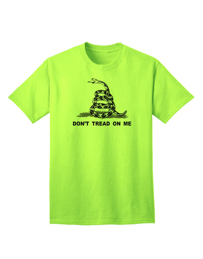 Gadsden Flag Rattlesnake Adult T-Shirt - A Sophisticated Expression of Subdued Style-Mens T-shirts-TooLoud-Neon-Green-Small-Davson Sales