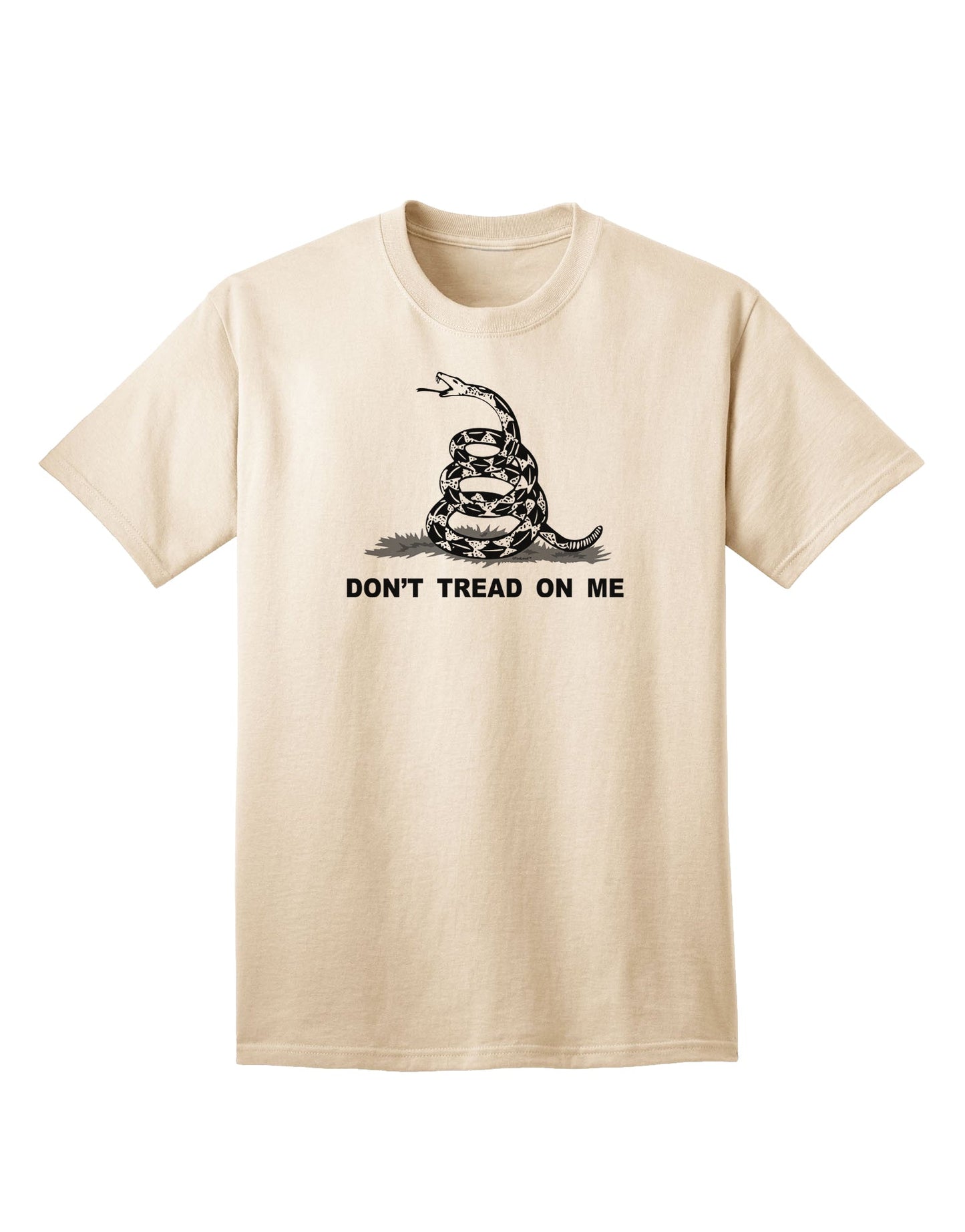 Gadsden Flag Rattlesnake Adult T-Shirt - A Sophisticated Expression of Subdued Style-Mens T-shirts-TooLoud-Natural-Small-Davson Sales