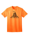 Gadsden Flag Rattlesnake Adult T-Shirt - A Sophisticated Expression of Subdued Style-Mens T-shirts-TooLoud-Neon-Orange-Small-Davson Sales