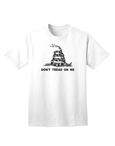 Gadsden Flag Rattlesnake Adult T-Shirt - A Sophisticated Expression of Subdued Style-Mens T-shirts-TooLoud-White-Small-Davson Sales