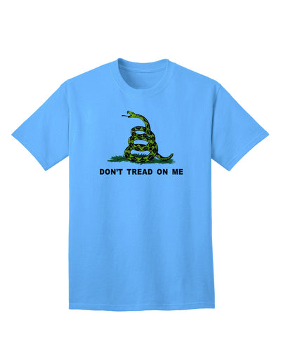 Gadsden Flag Rattlesnake Adult T-Shirt - A Symbol of Freedom and Independence-Mens T-shirts-TooLoud-Aquatic-Blue-Small-Davson Sales