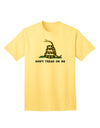 Gadsden Flag Rattlesnake Adult T-Shirt - A Symbol of Freedom and Independence-Mens T-shirts-TooLoud-Yellow-Small-Davson Sales