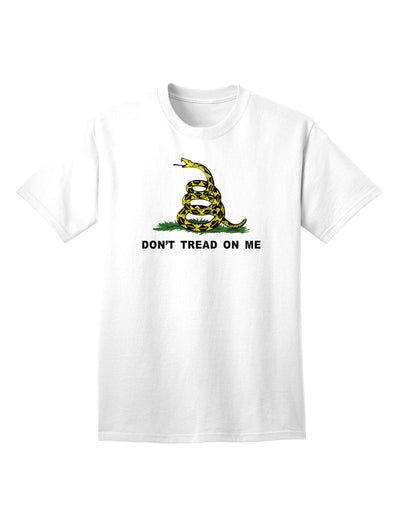 Gadsden Flag Rattlesnake Adult T-Shirt - A Symbol of Freedom and Independence-Mens T-shirts-TooLoud-White-Small-Davson Sales