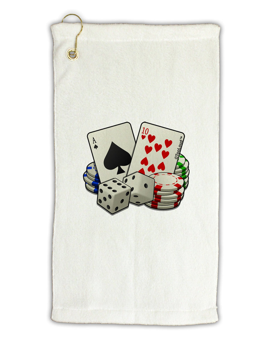 Gambling Weapons Micro Terry Gromet Golf Towel 16 x 25 inch-Golf Towel-TooLoud-White-Davson Sales