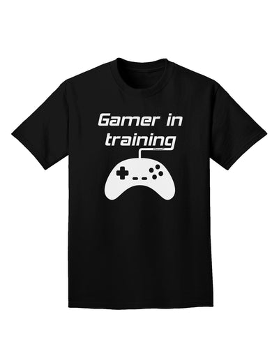 Gamer In Training BnW Adult Dark T-Shirt-Mens T-Shirt-TooLoud-Black-Small-Davson Sales