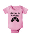 Gamer In Training BnW Baby Romper Bodysuit-Baby Romper-TooLoud-Pink-06-Months-Davson Sales